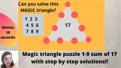 1 9 sum of 17 answer: a key element in the magic triangle phenomenon